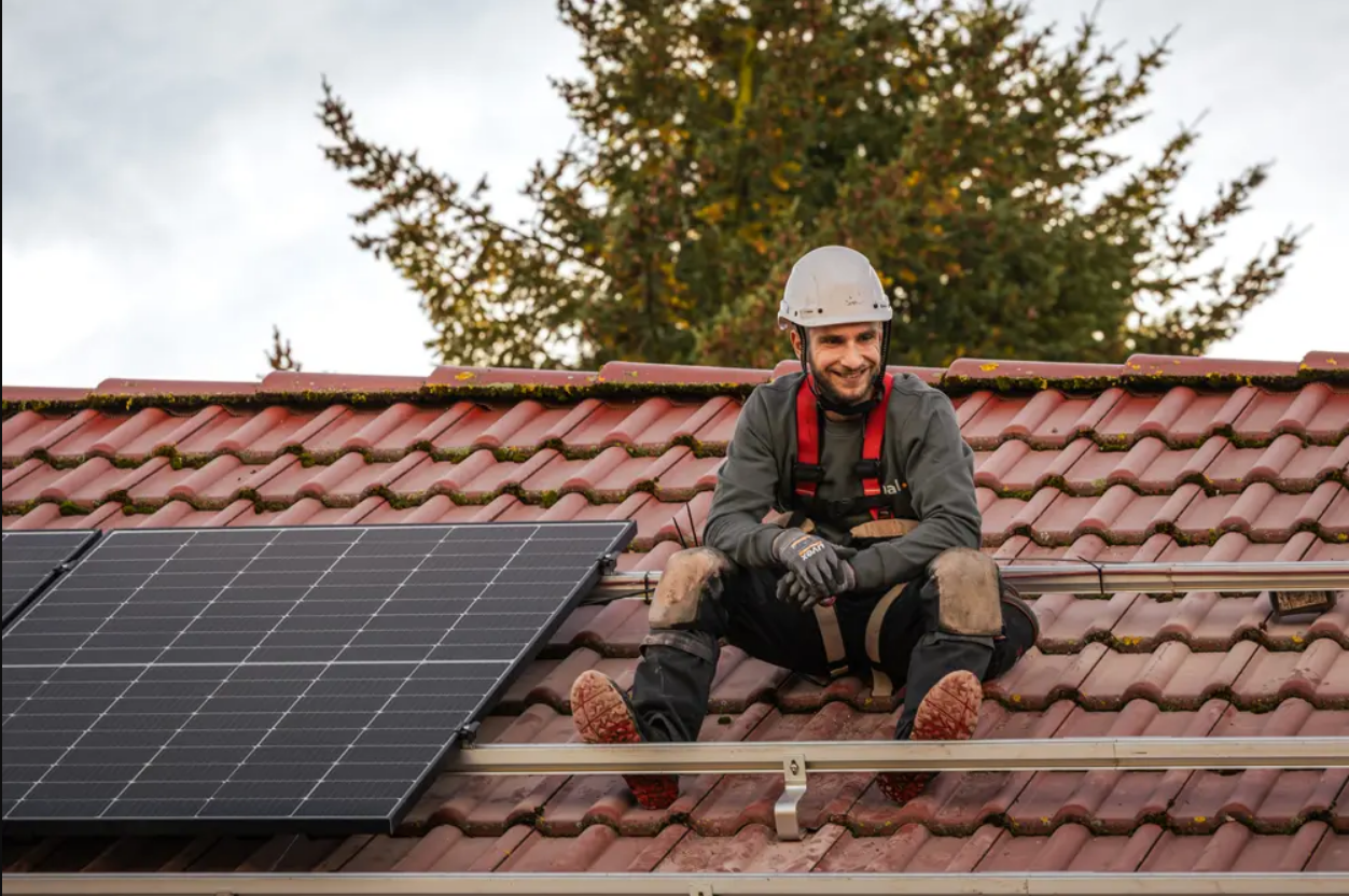 Photovoltaik-Anlage auf einem Hausdach